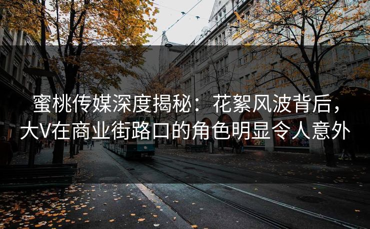 蜜桃传媒深度揭秘：花絮风波背后，大V在商业街路口的角色明显令人意外
